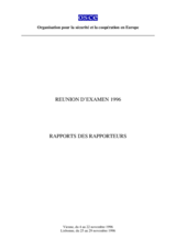 Second Review Meeting, Lisbon, 4 to 22 November 1996 (fr)